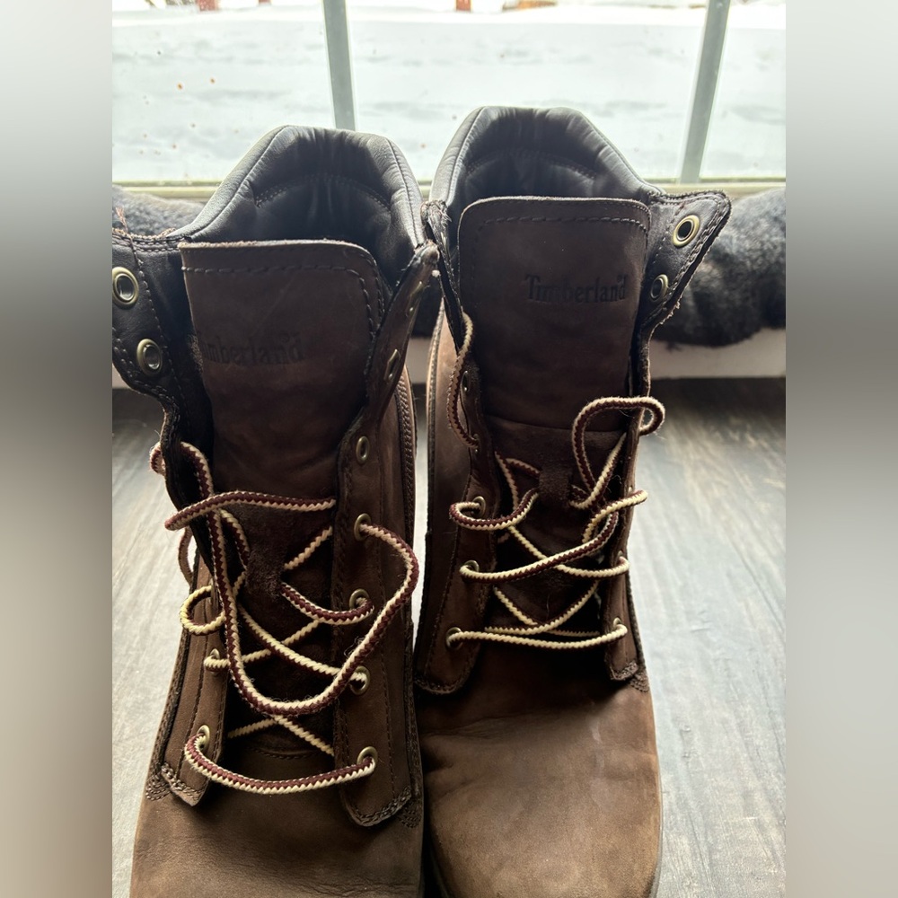 Timberland Women's Brown Lace-Up Wedge Booties - Picture 4 of 7